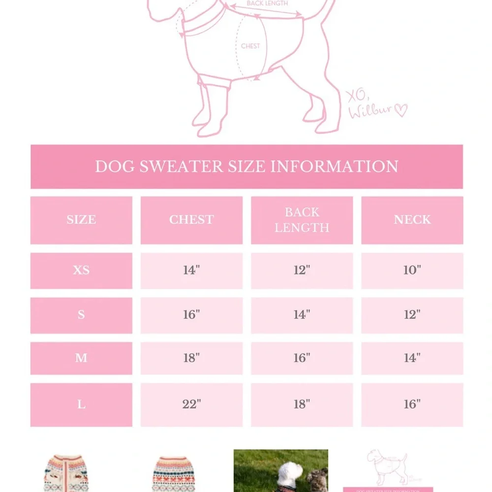 French Knot Free People New Medium Knit Patterned Dog Sweater